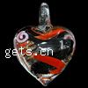 Lampwork Pendants, Heart, handmade Approx 7mm 