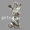 Zinc Alloy Animal Pendants, Rabbit, plated Approx 