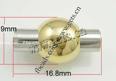 Round Stainless Steel Magnetic Clasp, Lantern, plated, Customized, more colors for choice, 16.8x9mm, Hole:Approx 3mm, Sold By PC