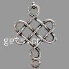 Zinc Alloy Cross Pendants, plated Approx 2mm 