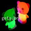 LED Colorful Night Lamp, PC Plastic, Bear, mixed colors 