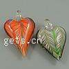 Lampwork Pendants, Heart, handmade Approx 5mm 