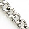 Stainless Steel Oval Chain, curb chain, original color Approx 