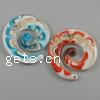 Edelstein Muschel Ohrring, Lampwork, Spirale, Formherstellung, Goldsand, keine, 47x50x7mm, Bohrung:ca. 5mm, verkauft von PC