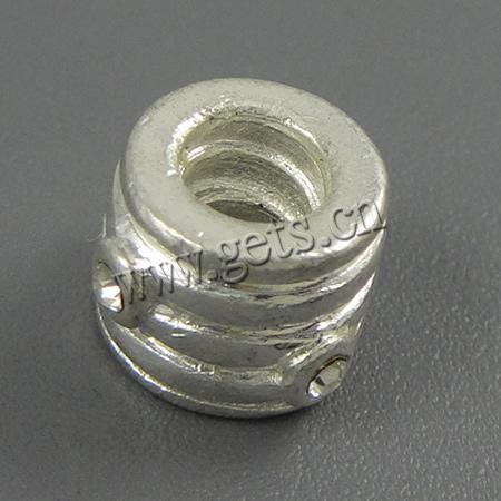 Abalorios de Europeo de latón con diamantes de imitación, metal, Tubo, chapado, con rosca, más colores para la opción, 10x8mm, agujero:aproximado 4.5mm, Vendido por UD