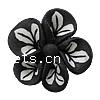 Flower Polymer Clay Beads, 5 petal, black Approx 2mm 