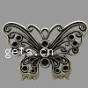 Zinc Alloy Pendant Rhinestone Setting, Butterfly, plated Approx 