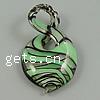 Lampwork Pendants, Helix, handmade, stripe Approx 