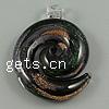 Lampwork Pendants, Helix, handmade, gold sand Approx 5mm 