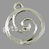 Zinc Alloy Flat Round Pendants, plated nickel, lead & cadmium free Approx 3mm 