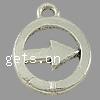 Zinc Alloy Flat Round Pendants, plated nickel, lead & cadmium free Approx 3mm 