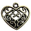 Zinc Alloy Heart Pendants, plated nickel, lead & cadmium free Approx 2mm 