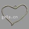 Zinc Alloy Heart Pendants, plated Approx 2mm 