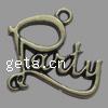 Zinc Alloy Message Pendants, Letter, plated Approx 2mm 