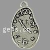 Zinc Alloy Tool Pendants, Clock, plated nickel, lead & cadmium free Approx 1.5mm 