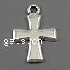 Zinc Alloy Cross Pendants, plated nickel, lead & cadmium free Approx 1.5mm 