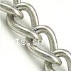 Stainless Steel Oval Chain, twist oval chain, original color Approx 