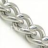 Stainless Steel Oval Chain, curb chain, original color Approx 