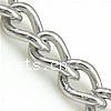 Stainless Steel Oval Chain, 304 Stainless Steel, twist oval chain, original color Approx 