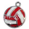 Zinc Alloy Enamel Pendants, Flat Round, plated Approx 2mm 