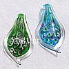 Lampwork Pendants, Leaf, handmade Approx 