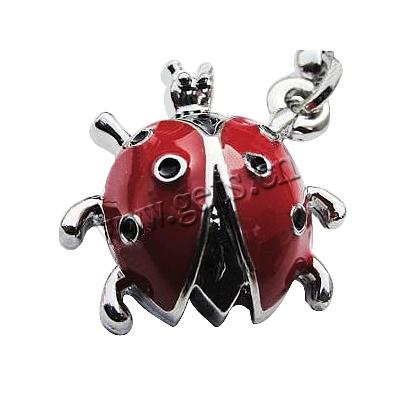 Zinc Alloy Enamel Pendants, Ladybug, plated, more colors for choice, 22x19mm, Hole:Approx 2mm, Sold By PC