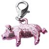 Zinc Alloy Enamel Pendants, zinc alloy lobster clasp, Pig, plated Approx 2mm 