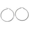 Boucle d'oreille en acier inoxydable Hoop, beignet, couleur originale, Vendu par paire