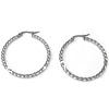 Boucle d'oreille en acier inoxydable Hoop, acier inoxydable boucle d'oreille anneau, Plat rond, Vendu par paire