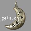 Zinc Alloy Jewelry Pendants, Moon, plated Approx 2mm 