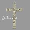 Zinc Alloy Cross Pendants, Crucifix Cross, plated Approx 2mm 