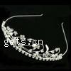 Braut Diademe, Messing, mit Perlen, mit Strass, keine, 16.5x3cm, verkauft von PC