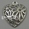 Zinc Alloy Heart Pendants, plated cadmium free Approx 2mm, Approx 