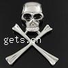 Zinc Alloy Skull Pendants, plated Approx 5.5mm 