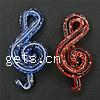 Lampwork Pendants, Music Note, handmade 