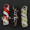 Lampwork Pendants, Helix, handmade, stripe Approx 