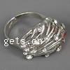 Rhinestone Zinc Alloy Finger Ring, nickel, lead & cadmium free, 7# 