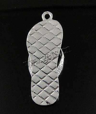 Zinklegierung Schuhe Anhänger, mit Strass & Emaille, plattiert, Emaille, keine, frei von Nickel, 46x20x2.5mm, Bohrung:ca. 3mm, verkauft von PC