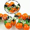 Plants Lampwork Pendants, Vegetable, orange Approx 4mm .7 Inch 