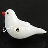 Animal Lampwork Beads, Bird, white Approx 2mm 