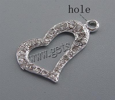 Zinc Alloy Heart Pendants, plated, more colors for choice, 19x25x2.5mm, Hole:Approx 2.5mm, Sold By PC