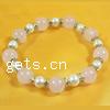 Gemstone Pearl Bracelets, Freshwater Pearl, with rhinestone, 6mm,6-7mm,8mm .5 