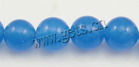 Dyed Jade Beads, Dyed Marble, Round, more sizes for choice, blue, Length:15 Inch, Sold By Strand