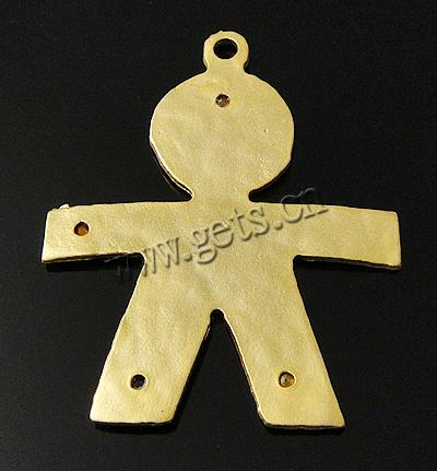 Animal Brass Pendants, Character, plated, with rhinestone, more colors for choice, 48.5x39.5x1.2mm, Hole:Approx 3mm, Sold By PC