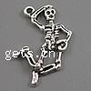 Zinc Alloy Skull Pendants, plated cadmium free 