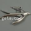 Zinc Alloy Animal Pendants, Bird, plated nickel, lead & cadmium free Approx 2mm 