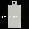 Label/tag en argent, argent sterling 925, rectangle, Placage, plus de couleurs à choisir Environ 1.2mm, Vendu par PC