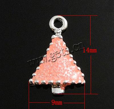 亜鉛合金クリスマスペンダント, 亜鉛合金, クリスマスツリー, 無色, 14x9x2mm, 穴:約 2mm, 売り手 パソコン