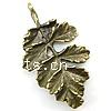 Zinc Alloy Leaf Pendants, plated Approx 2mm, Approx 