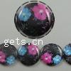 Fancy Printing Shell Beads, Freshwater Shell, Coin Approx 1mm Approx 15 Inch 